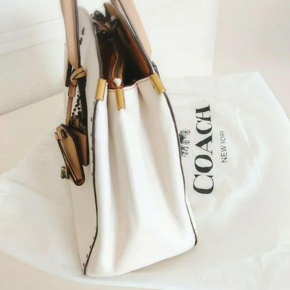 Coach Cooper Carryall In Colorblock With Rivets - Picture 7 of 16